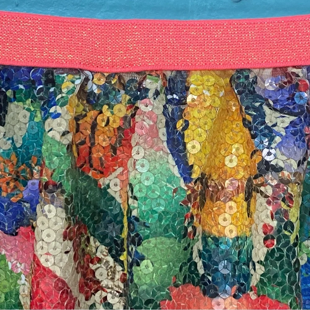 Kate Morgan x H&M Tropical RAINFOREST Multi-Color Sequin Skirt - Size 4-6Y